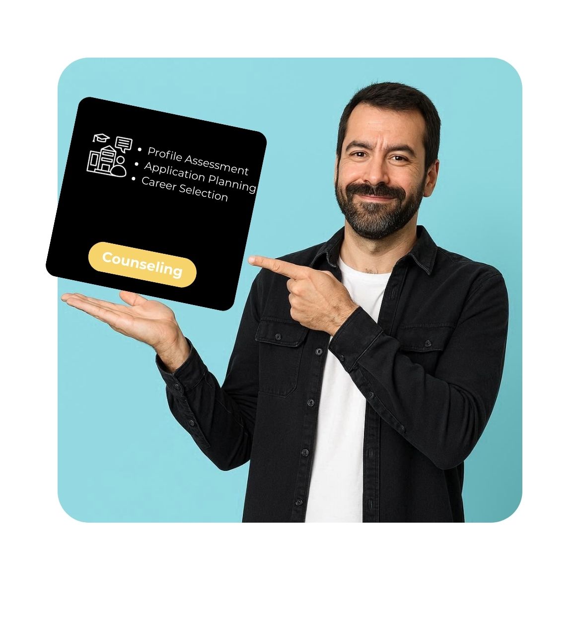 Happy man using phone